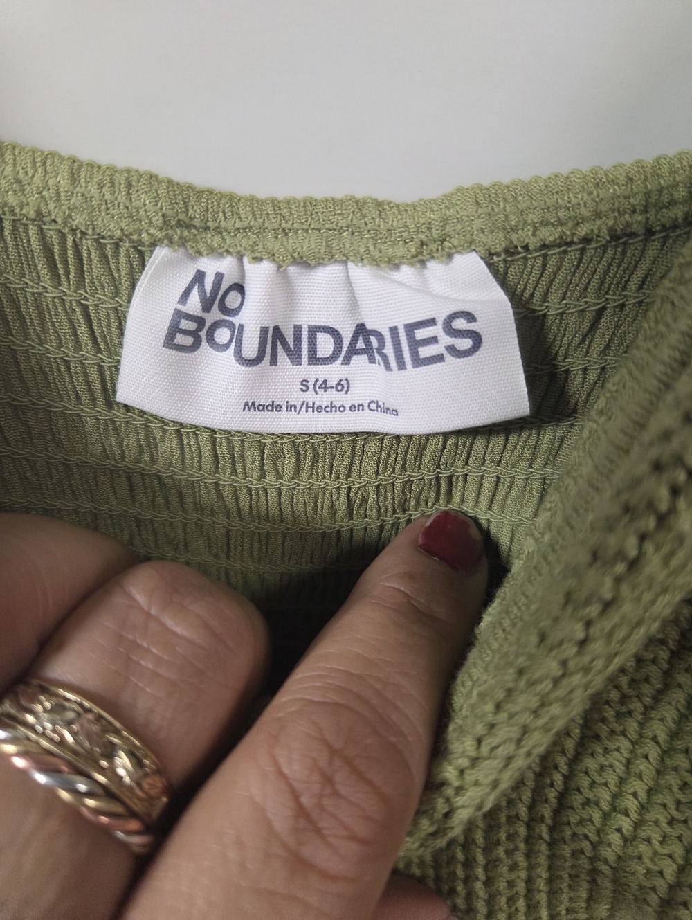 No Boundaries Light Green Knit-Top Maxi Dress - Picture 5 of 7